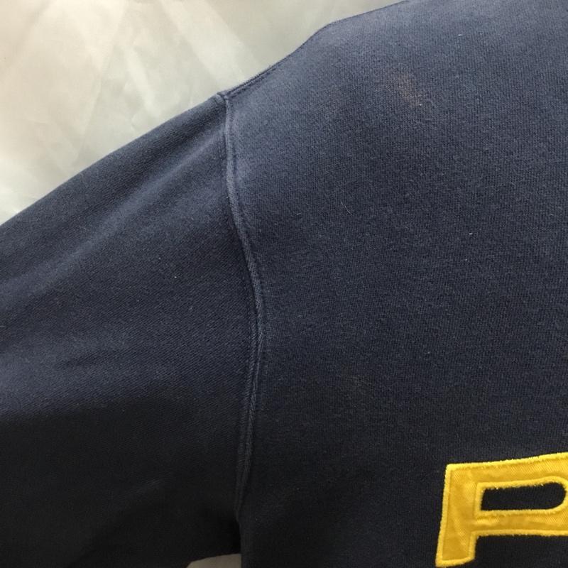 ポロジーンズカンパニー POLO JEANS COMPANY トレーナー 長袖 長袖トレーナー スウェット クルーネック リブスウェットカットソー L ロゴ、文字 紺 / ネイビー / メンズ USED 古着 中古 10114995