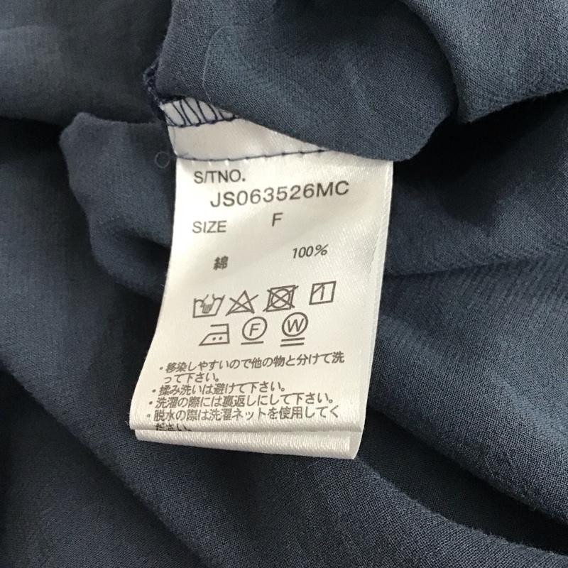 ジーナシス JEANASIS シャツ、ブラウス 長袖 JS063526MC FREE 無地 紺 / ネイビー / メンズ USED 古着 中古 10134587