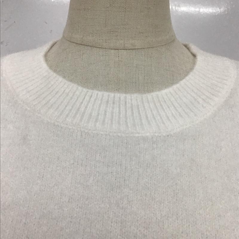 ザラ ZARA ニット、セーター 長袖 長袖ニットカットソー ニット セーター クルーネックニット S 無地 白 / ホワイト /  レディース USED 古着 中古 10110446