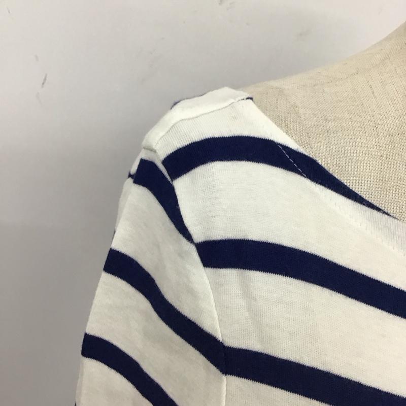 ポロラルフローレン POLO RALPH LAUREN カットソー 長袖 長袖カットソー クルーネックカットソー ロングスリーブカットソー プリントTシャツ XS ボーダー柄 白 / ホワイト / X 青 / ブルー / レディース USED 古着 中古 10115971