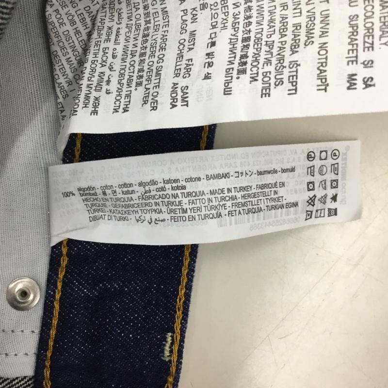 ザラ ZARA パンツ デニム、ジーンズ デニムパンツ ストレートパンツ ワイドパンツ カジュアルパンツ 36 無地 インディゴ / インディゴ / メンズ USED 古着 中古 10112475