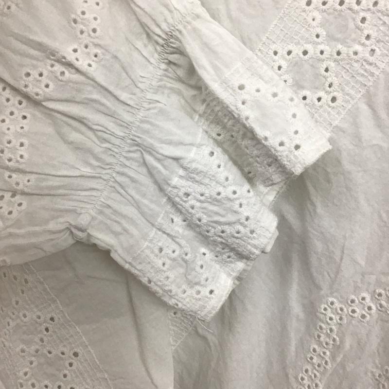 ローリーズファーム LOWRYS FARM カットソー 長袖 LF620088TS スカラップレースブラウス FREE 刺繍 白 / ホワイト / レディース USED 古着 中古 10131327
