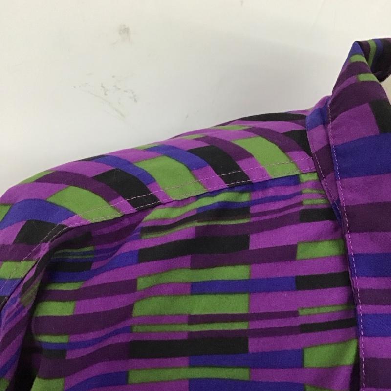 古着 USED カットソー 長袖 長袖シャツ カラーシャツ ポケットシャツ 長袖カットソー 柄シャツ 総柄 マルチカラー / マルチカラー /  メンズ USED 古着 中古 10112720