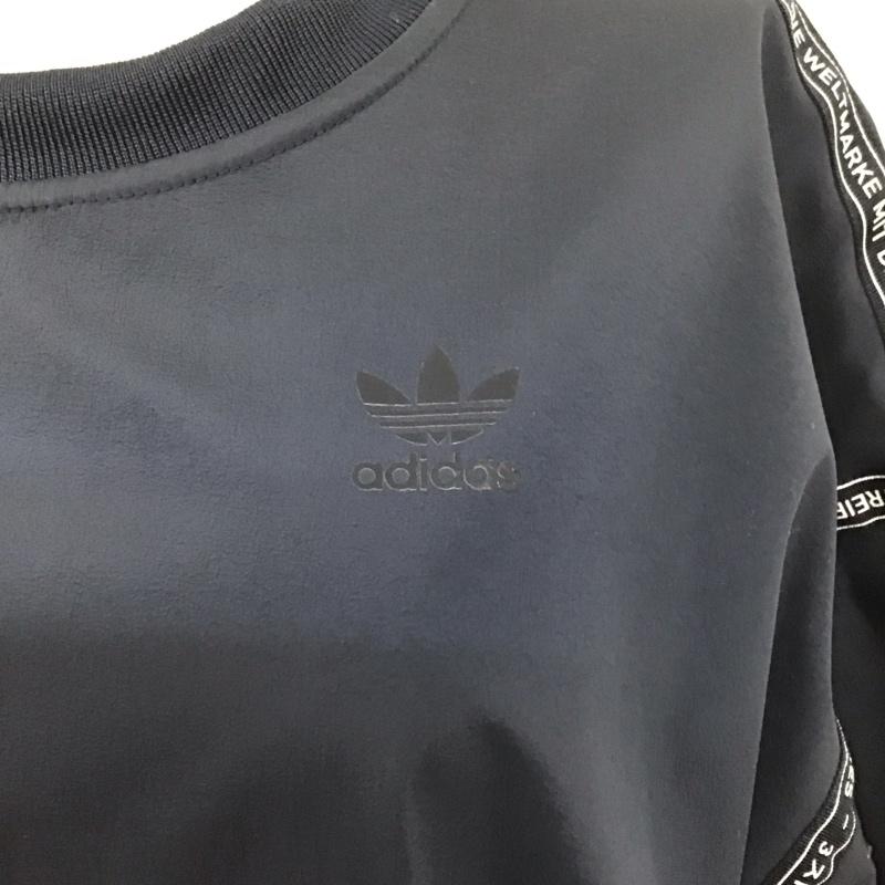アディダス adidas カットソー 半袖 半袖カットソー プリントTシャツ クルーネックカットソー リバーシブル ロゴ、文字 紺 / ネイビー / レディース USED 古着 中古 10123911