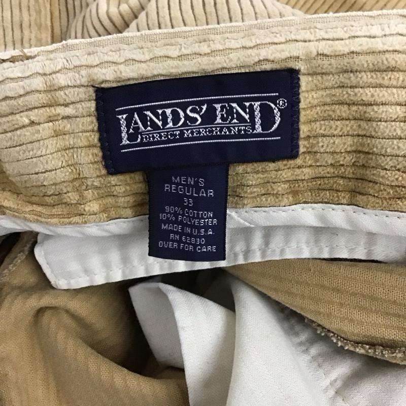 ランズエンド LANDS END パンツ ワークパンツ、ペインターパンツ ワイドパンツ コーデュロイパンツ カジュアルパンツ 33インチ 無地 ベージュ / ベージュ / メンズ USED 古着 中古 10128720