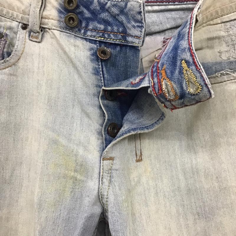 ディーゼル DIESEL パンツ デニム、ジーンズ 27インチ ダメージ加工 青 / ブルー /  メンズ USED 古着 中古 10121323