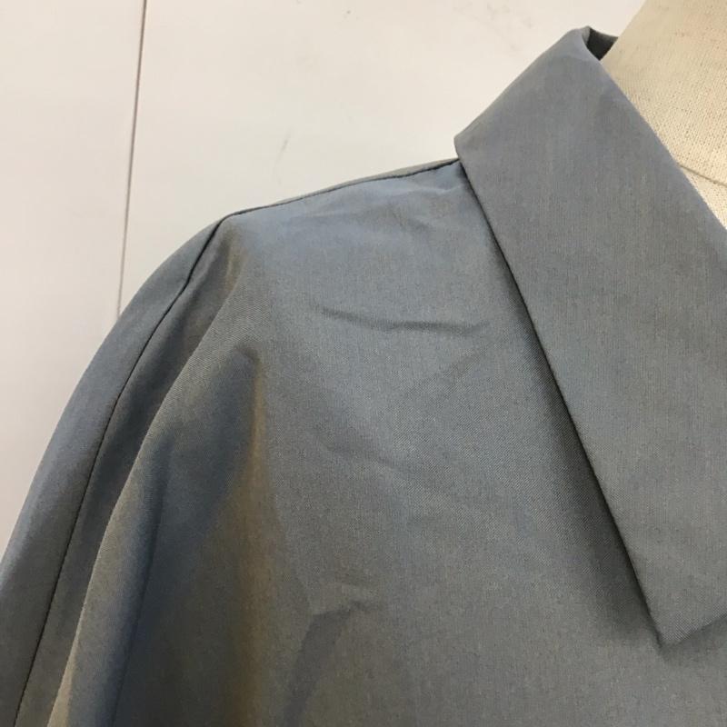 エージーバイアクアガール AGBYAQUAGIRL シャツ、ブラウス 半袖 C12-82018 イリデンスシアーシャツ タグ付き M 無地 青 / ブルー / レディース USED 古着 中古 10115899