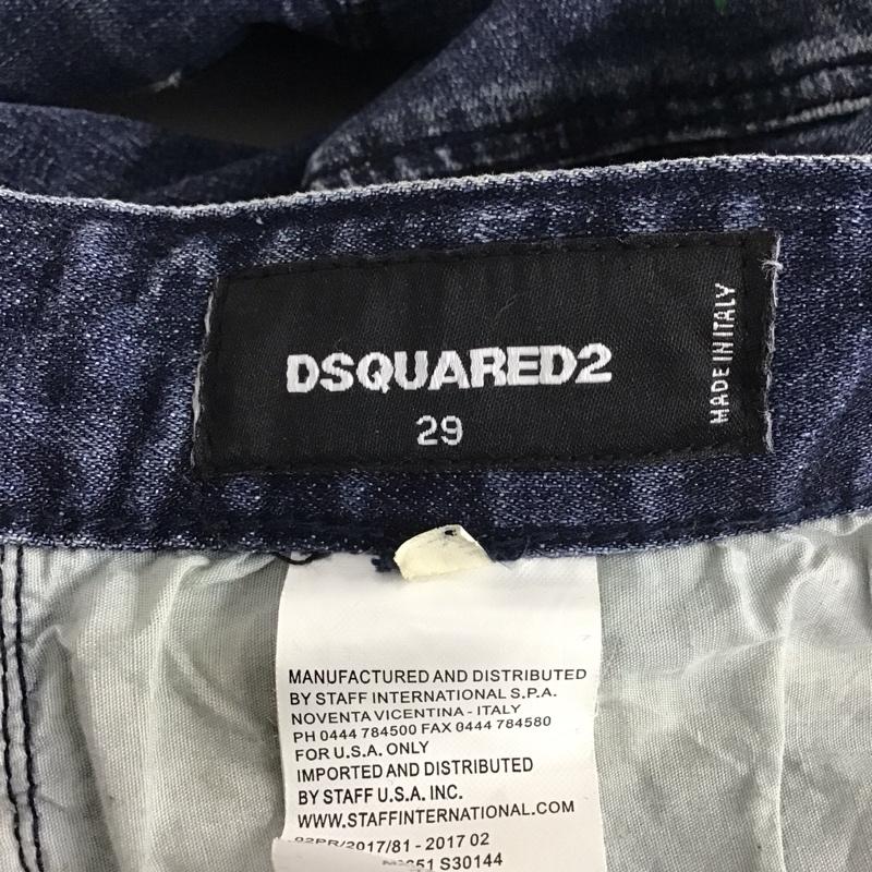 ディースクエアード2 DSQUARED2 パンツ デニム、ジーンズ デニムパンツ スリムパンツ ストレッチパンツ ジーンズ 29インチ 無地 インディゴ / インディゴ /  メンズ USED 古着 中古 10123907