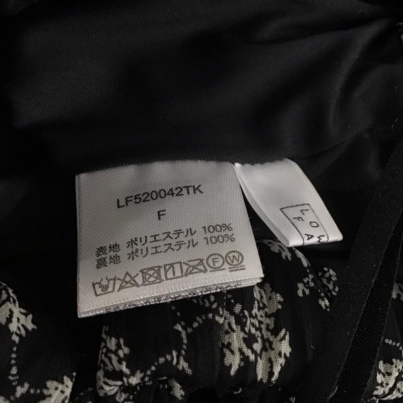 ローリーズファーム LOWRYS FARM スカート ロングスカート ロングスカート フレアスカート カジュアルスカート FREE プリント 黒 / ブラック / レディース USED 古着 中古 10135587