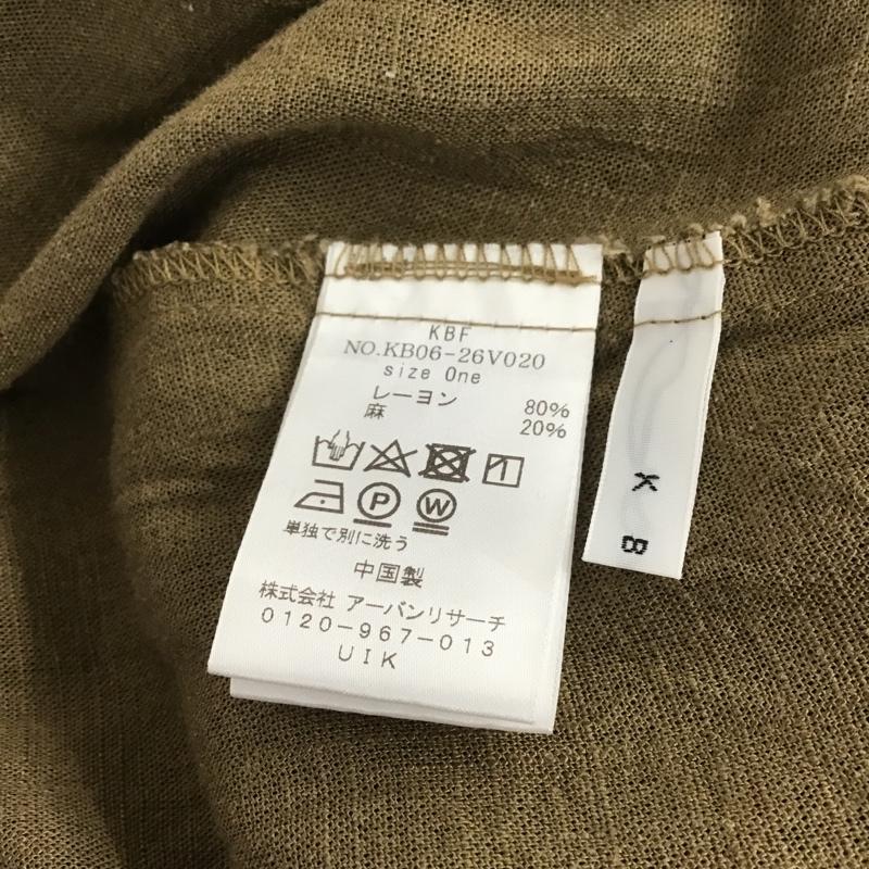 ケービーエフ KBF ワンピース ロングスカート KB06-26V020 半袖ワンピース 無地 茶 / ブラウン / レディース USED 古着 中古 10106125