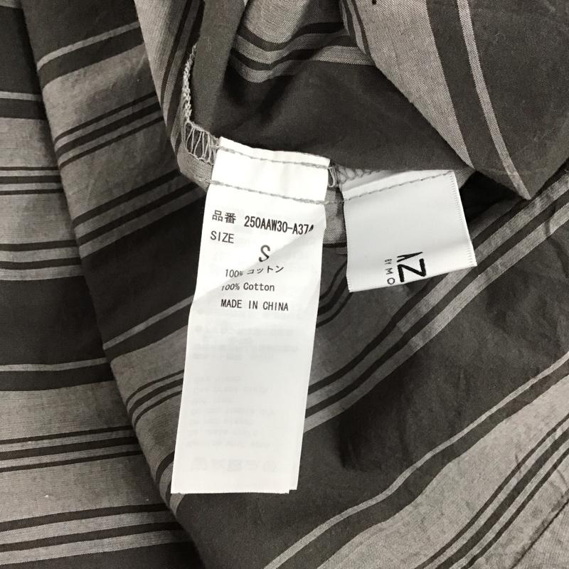 アズールバイマウジー AZUL BY MOUSSY シャツ、ブラウス 長袖 250AAW30-A374 バックタックスキッパー長袖シャツ S ストライプ 灰 / グレー / レディース USED 古着 中古 10129286