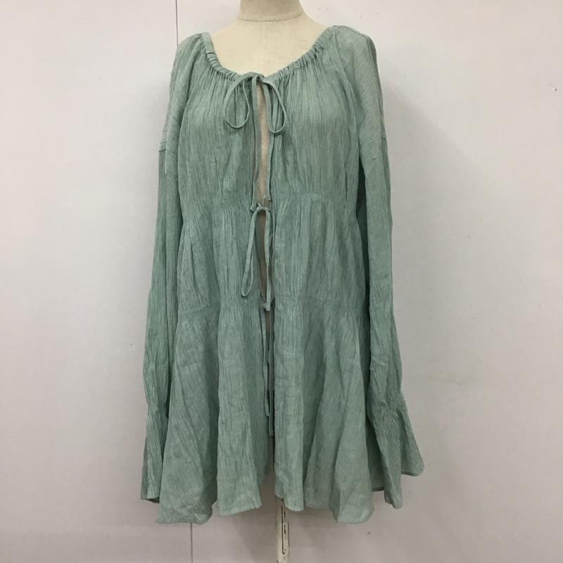 ローリーズファーム LOWRYS FARM カットソー 長袖 LF624202AD ヨウリュウシャーリングブラウス FREE 無地 水色 / ライトブルー /  レディース USED 古着 中古 10115084