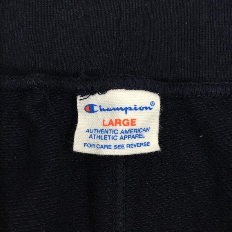 チャンピオン Champion パンツ ワークパンツ、ペインターパンツ スウェットパンツ ジャージ カジュアルパンツ ワイドパンツ L ロゴ、文字 紺 / ネイビー /  メンズ USED 古着 中古 10121800