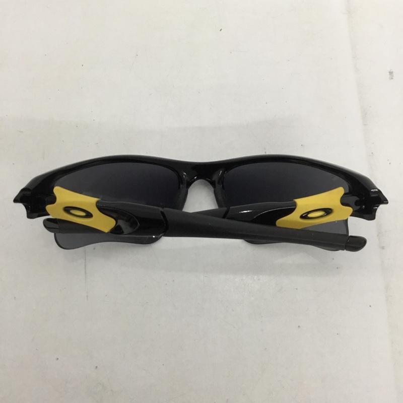 オークリー OAKLEY めがね・サングラス サングラス 12-791 FLAK スポーツサングラス ミラーレンズ 箱有 ワンポイント 黒 / ブラック / X 黄 / イエロー / メンズ USED 古着 中古 10129370