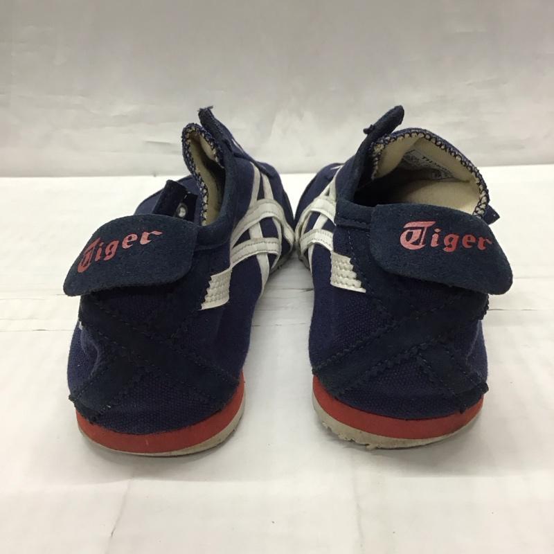 オニツカタイガー ONITSUKA TIGER スニーカー スニーカー TH3K0N スリッポン MEXICO 66 23cm 23.0cm ロゴ、文字 紺 / ネイビー / レディース USED 古着 中古 10118769