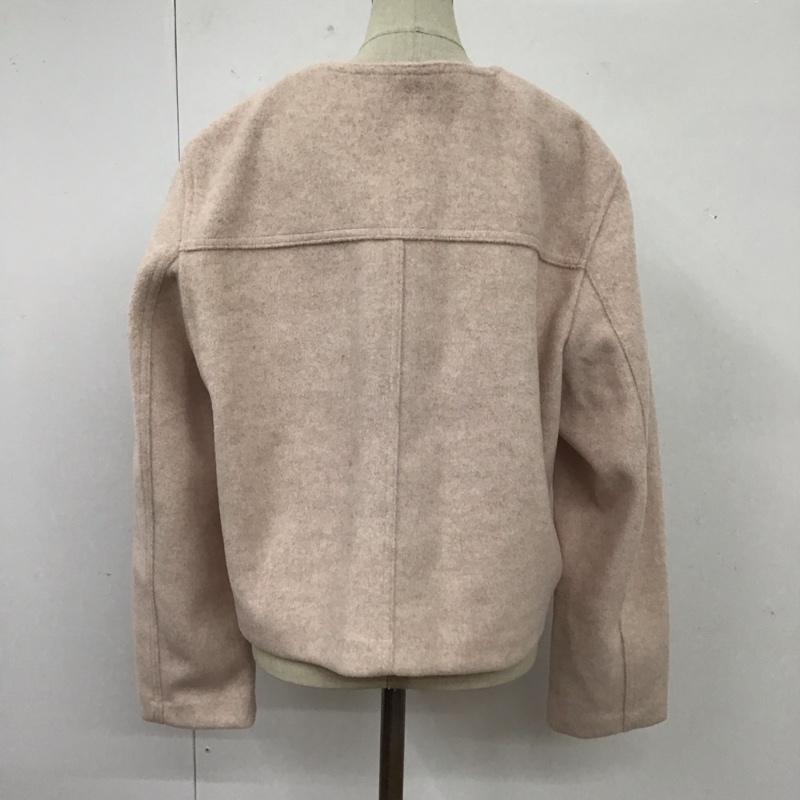 ザラ ZARA ジャケット、上着 ジャケット、ブレザー 3046 262 620 ノーカラー クロップド丈 XL 無地 桃 / ピンク / レディース USED 古着 中古 10112977
