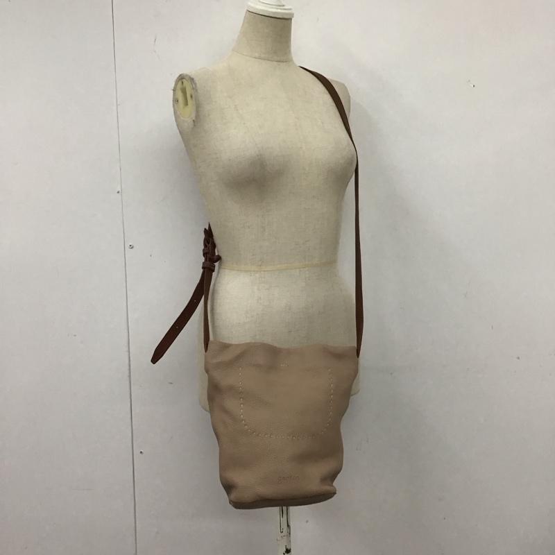 ゲンテン genten ショルダーバッグ ショルダーバッグ レザー ロゴ、文字 茶 / ブラウン / レディース USED 古着 中古 10123375