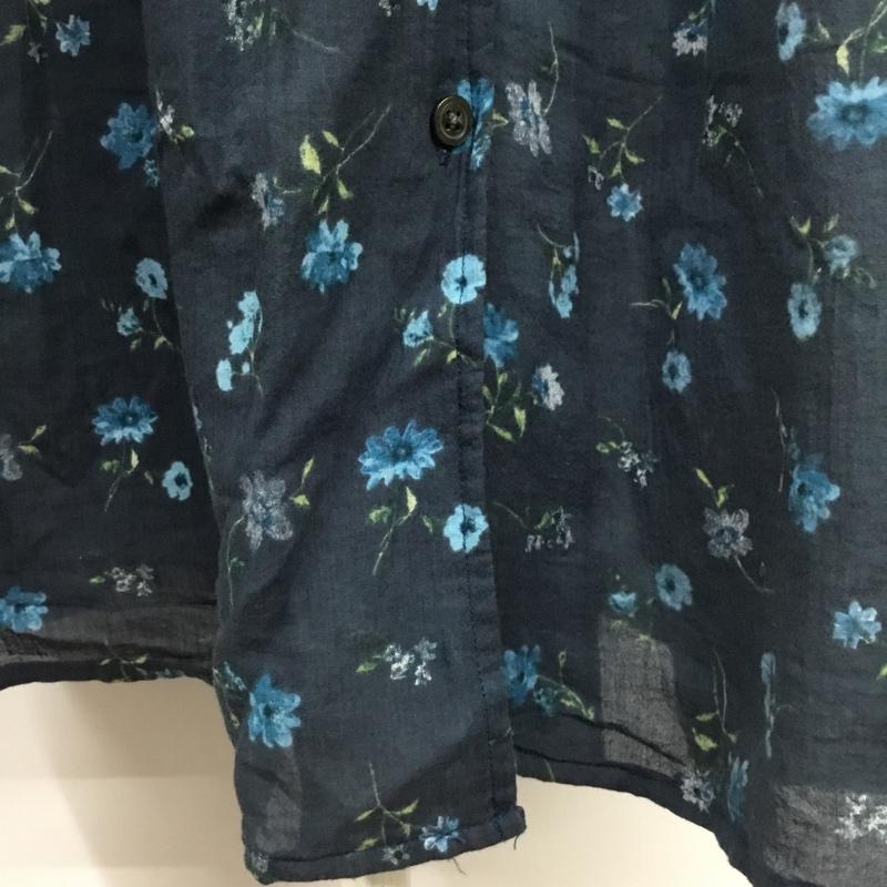 サマンサモスモス Samansa Mos2 ワンピース ロングスカート TKH-1103321 ロングシャツワンピース 半袖ワンピース 前開き花柄 FREE 総柄 X 花柄 紺 / ネイビー / レディース USED 古着 中古 10110025
