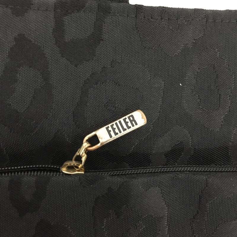 フェイラー feiler トートバッグ トートバッグ ヒョウ柄 レオパード ロゴ、文字 黒 / ブラック / レディース USED 古着 中古 10135525