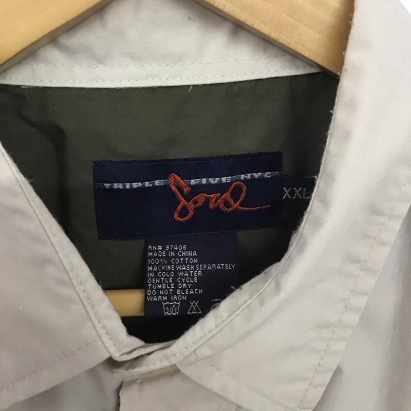 トリプルファイブソウル ニューヨーク TRIPLE FIVE SOUL NYC シャツ、ブラウス 長袖 長袖シャツ 無地シャツ カラーシャツ ワークシャツ XXL ロゴ、文字 ベージュ / ベージュ / メンズ USED 古着 中古 10139044