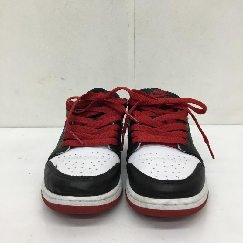 ナイキ NIKE スニーカー スニーカー CZ0858-106 Nike GS Air Jordan 1 Retro Low OG Black Toe 23.0cm ロゴ、文字 白 / ホワイト / X 黒 / ブラック / X 赤 / レッド / レディース USED 古着 中古 10130254