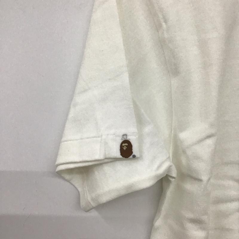 ベイプ BAPE Tシャツ 半袖 半袖カットソー プリントTシャツ クルーネックカットソー nerd M プリント 白 / ホワイト / メンズ USED 古着 中古 10137722