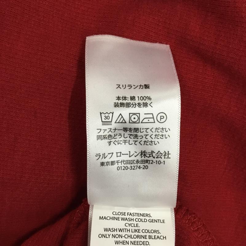 ポロラルフローレン POLO RALPH LAUREN カットソー 長袖 長袖カットソー M ロゴ、文字 赤 / レッド / メンズ USED 古着 中古 10121676