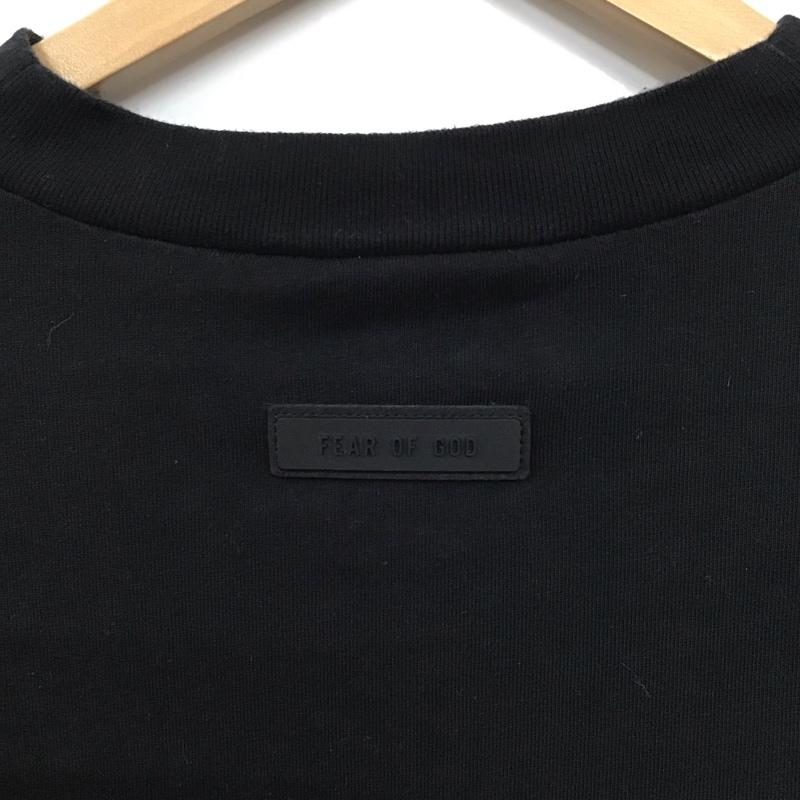 エッセンシャルズ ESSENTIALS カットソー 長袖 長袖カットソー プリントカットソー クルーネック XS ロゴ、文字 黒 / ブラック / メンズ USED 古着 中古 10137032