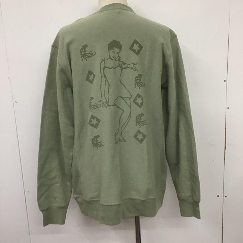 アベイシングエイプ A BATHING APE トレーナー 長袖 スウェット XXL ロゴ、文字 薄緑 / ライトグリーン / メンズ USED 古着 中古 10107424