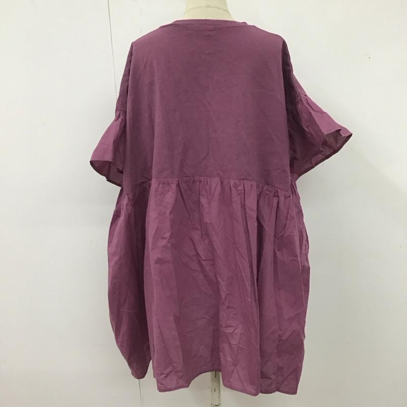 サマンサモスモス Samansa Mos2 カットソー 半袖 半袖カットソー 無地Tシャツ クルーネックカットソー フレア FREE 無地 紫 / パープル / レディース USED 古着 中古 10123155
