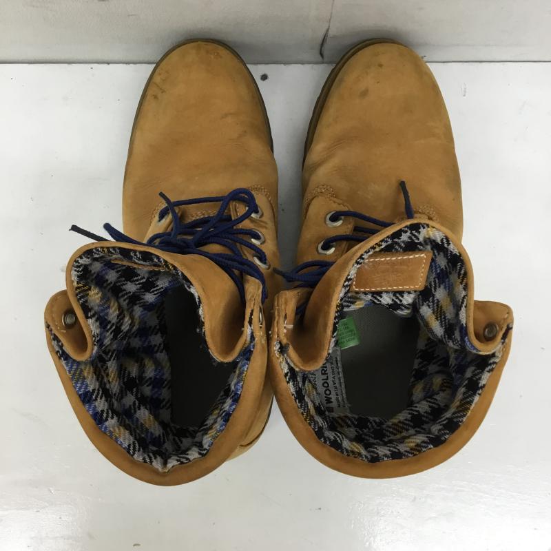ティンバーランド Timberland ブーツ ショートブーツ Woolrich D475 192 25.5cm ロゴ、文字 茶 / ブラウン / メンズ USED 古着 中古 10138524