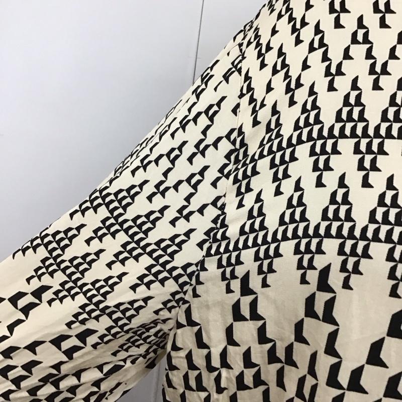 ザラ ZARA シャツ、ブラウス 長袖 長袖シャツ カラーシャツ 総柄シャツ 長袖カットソー L プリント ベージュ / ベージュ / レディース USED 古着 中古 10117995
