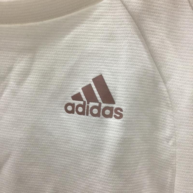 アディダス adidas カットソー 半袖 半袖カットソー プリントTシャツ クルーネックカットソー スポーツウェア S ロゴ、文字 白 / ホワイト / レディース USED 古着 中古 10113333