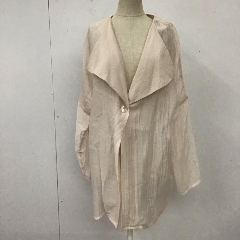 フーズフーチコ who s who Chico ジャケット、上着 ジャケット、ブレザー chz1001404a0002 シースルーシャツジャケット 長袖カットソー カラーシャツ シアーシャツ 前ボタン FREE 無地 ベージュ / ベージュ / レディース USED 古着 中古 10112113