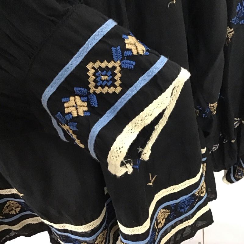 ザラウーマン ZARA WOMAN カットソー 半袖 半袖カットソー シャツカットソー フレア L 刺繍 マルチカラー / マルチカラー / レディース USED 古着 中古 10124070