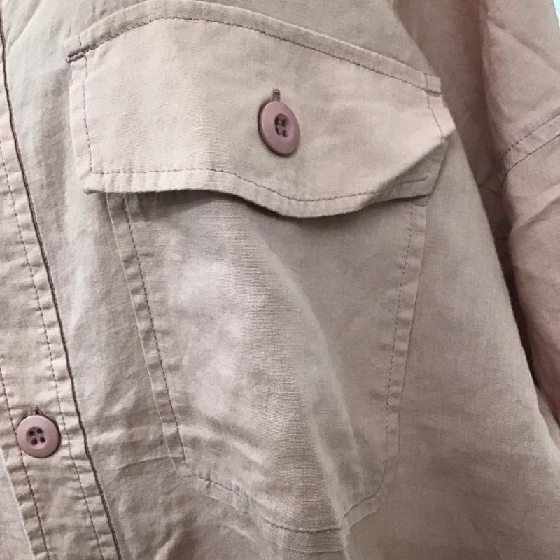 ジーナシス JEANASIS シャツ、ブラウス 長袖 JS063206MC コットン リネン CPOシャツ FREE 無地 桃 / ピンク / レディース USED 古着 中古 10112035