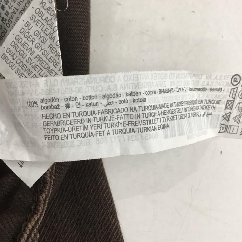 ザラ ZARA パンツ デニム、ジーンズ 36 無地 茶 / ブラウン / レディース USED 古着 中古 10143740