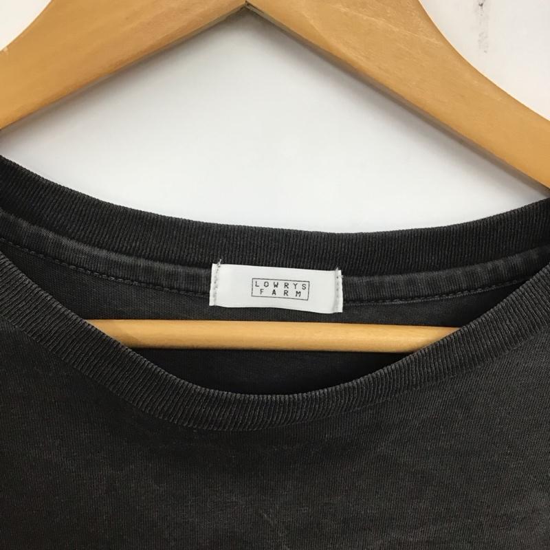 ローリーズファーム LOWRYS FARM カットソー 半袖 半袖カットソー 無地Tシャツ クルーネックカットソー フリル袖 FREE 無地 黒 / ブラック / レディース USED 古着 中古 10138796
