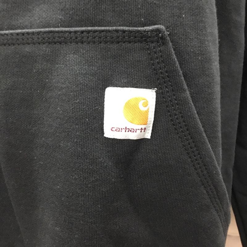 カーハート Carhartt パーカー 長袖 長袖パーカー フード付きパーカー プリントスウェット トレーナー XL 無地 黒 / ブラック / メンズ USED 古着 中古 10112424