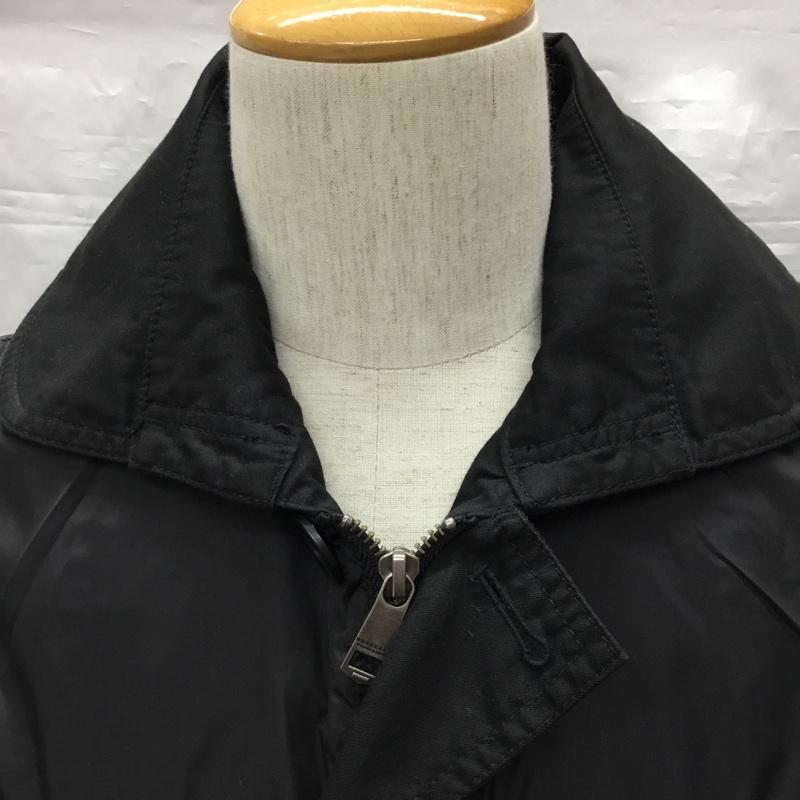 バーバリーブラックレーベル BURBERRY BLACK LABEL ベスト ベスト ジップアップベスト ノースリーブカットソー フード付きベスト L 無地 黒 / ブラック / メンズ USED 古着 中古 10121913