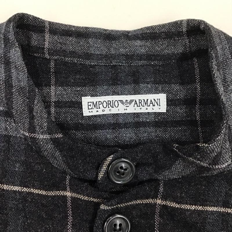 エンポリオアルマーニ EMPORIO ARMANI シャツ、ブラウス 長袖 長袖シャツ ノーカラーシャツ ポケットシャツ 長袖カットソー チェックシャツ 48 チェック マルチカラー / マルチカラー /  メンズ USED 古着 中古 10111469