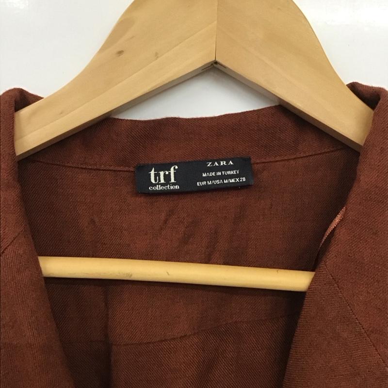 ザラ ZARA ジャケット、上着 ジャケット、ブレザー 7385/204/658 テーラードジャケット M 無地 茶 / ブラウン / レディース USED 古着 中古 10131030