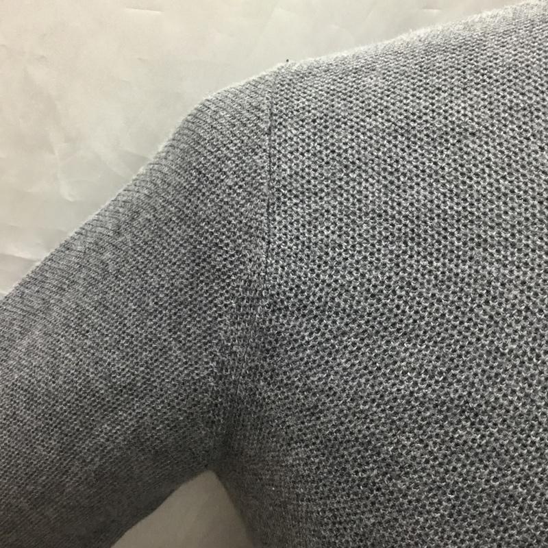 ラコステ LACOSTE ニット、セーター 長袖 長袖ニットカットソー ニット セーター クルーネックニット 2 ロゴ、文字 灰 / グレー / メンズ USED 古着 中古 10113555