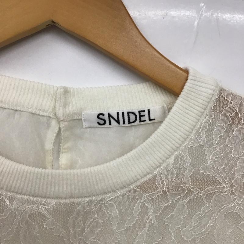 スナイデル SNIDEL ニット、セーター 長袖 SWNT191099 レースコンビニットプルオーバー FREE 無地 白 / ホワイト / レディース USED 古着 中古 10130350