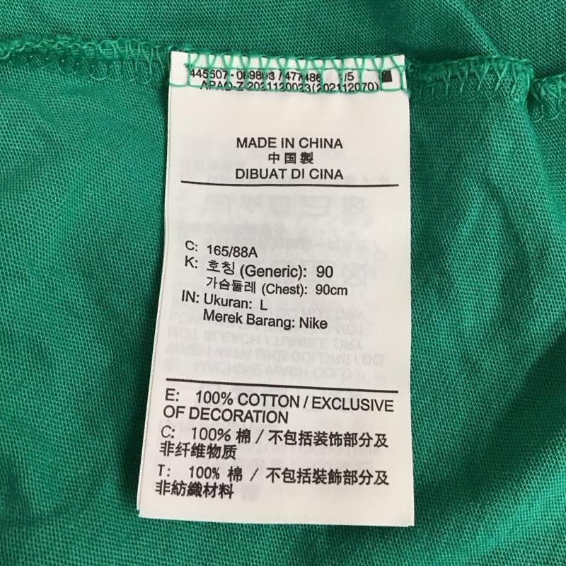 ナイキ NIKE Tシャツ 半袖 dr8988-370 NSWTEAMSSTシャツ 半袖カットソー プリントTシャツ クルーネックカットソー L ロゴ、文字 緑 / グリーン / レディース USED 古着 中古 10116308
