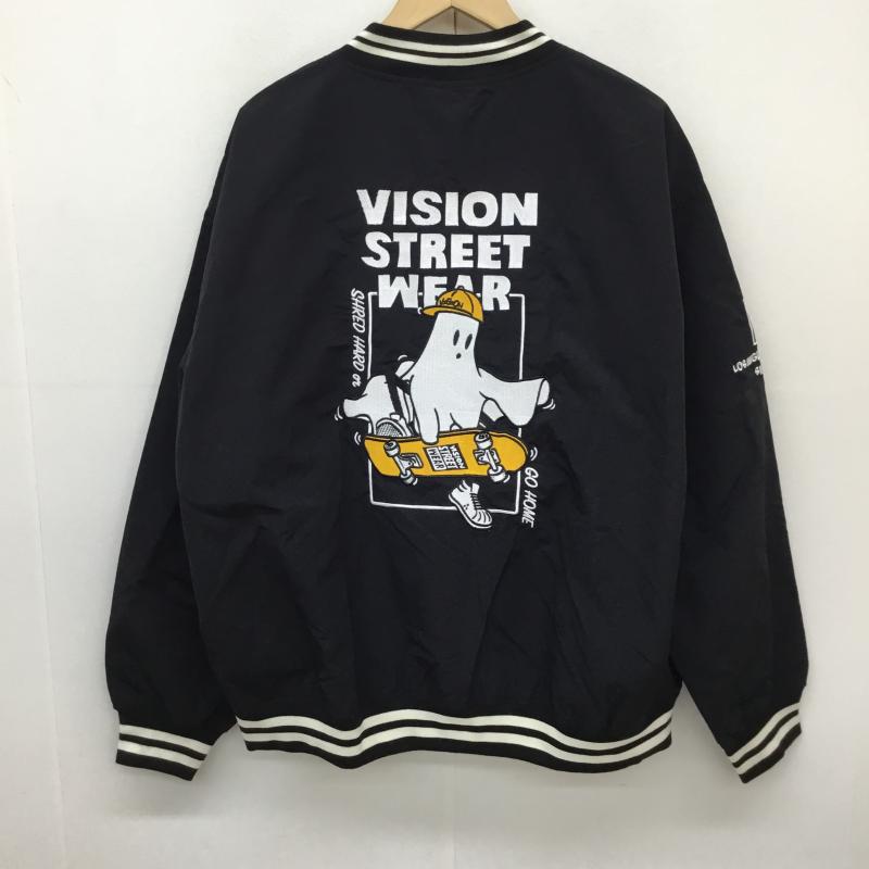 ヴィジョン ストリート ウェア VISION STREET WEAR ジャケット、上着 ジャケット、ブレザー L ロゴ、文字 黒 / ブラック / メンズ USED 古着 中古 10137455