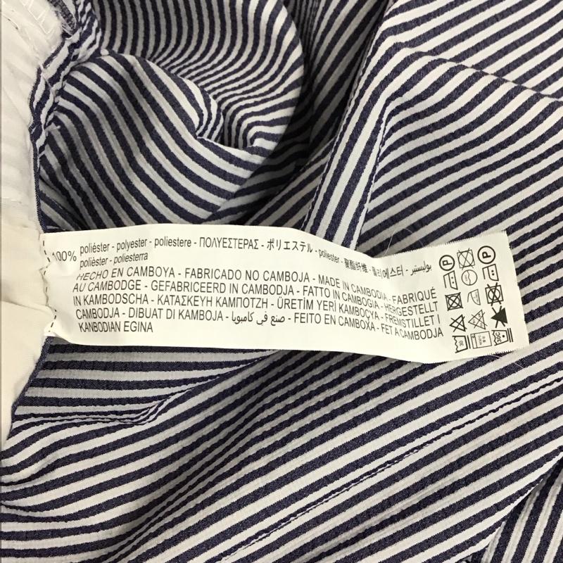 ザラ ZARA パンツ ワークパンツ、ペインターパンツ ワークパンツ ワイドパンツ カジュアルパンツ XL ストライプ 白 / ホワイト / X 水色 / ライトブルー / メンズ USED 古着 中古 10130744