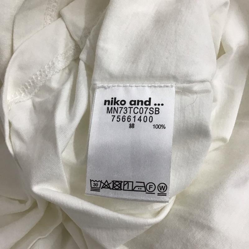 ニコアンド niko and... カットソー 半袖 MN73TC07SB フリンジ ポンチョ 無地 白 / ホワイト / レディース USED 古着 中古 10123099