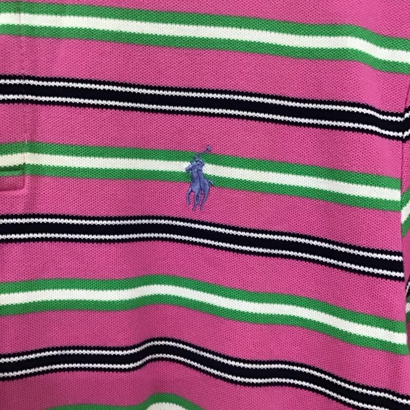 ポロゴルフラルフローレン POLOGOLF ポロシャツ 半袖 半袖ポロシャツ カラーシャツ 半袖カットソー M ボーダー柄 マルチカラー / マルチカラー / メンズ USED 古着 中古 10135473