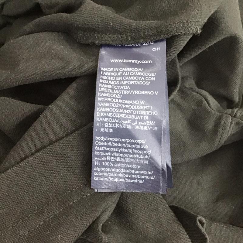 トミー ジーンズ TOMMY JEANS Tシャツ 半袖 半袖カットソー プリントTシャツ クルーネックカットソー L ロゴ、文字 黒 / ブラック / メンズ USED 古着 中古 10128028